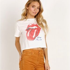 Daydreamer Rolling Stones '89 Rebel Crop Tee